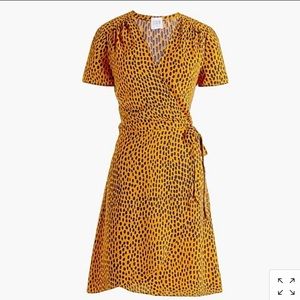 Giraffe Print J. Crew Drapey Wrap Dress- 12 (NWT)